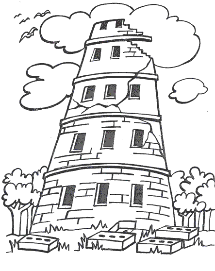 Printable tower of babel coloring pages