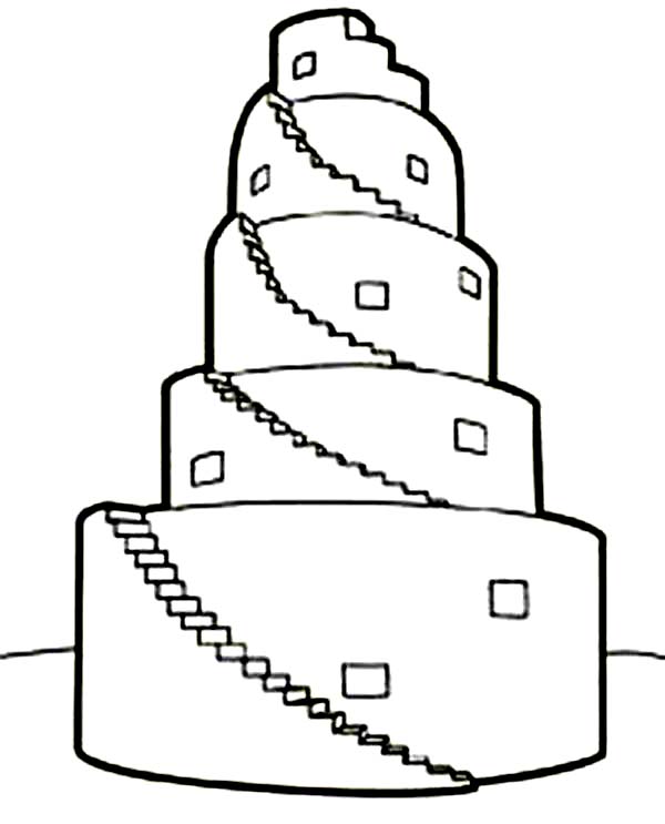 Printable tower of babel coloring pages