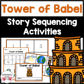 Tower of babel bible story sequencing activities tower of babel mini book made by teachers