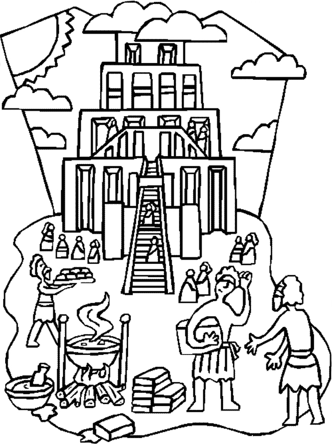 Tower of babel coloring pages