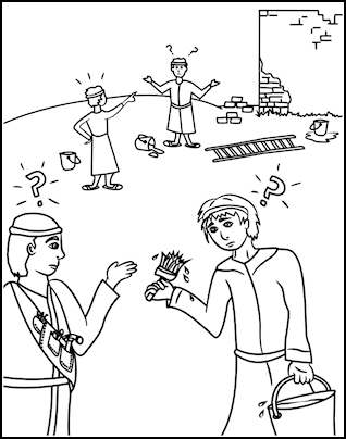 Free bible coloring page for sunday school