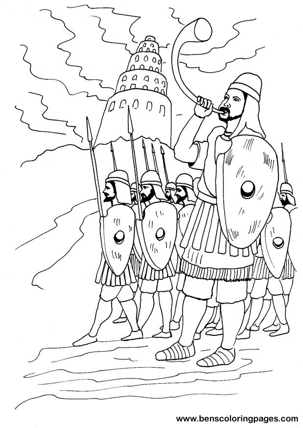 Bible tower of babel coloring page