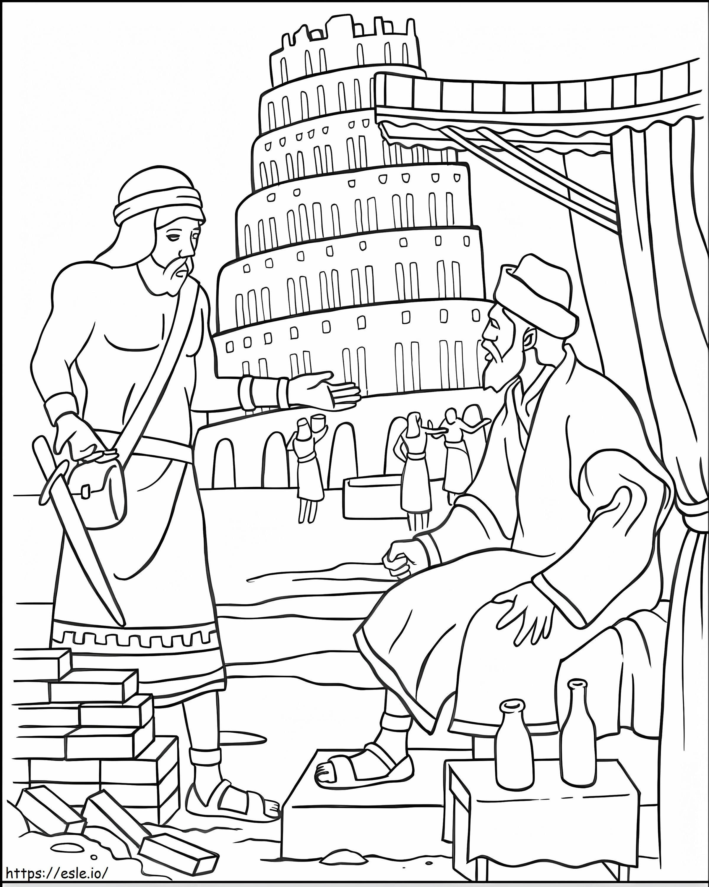 Tower of babel coloring page