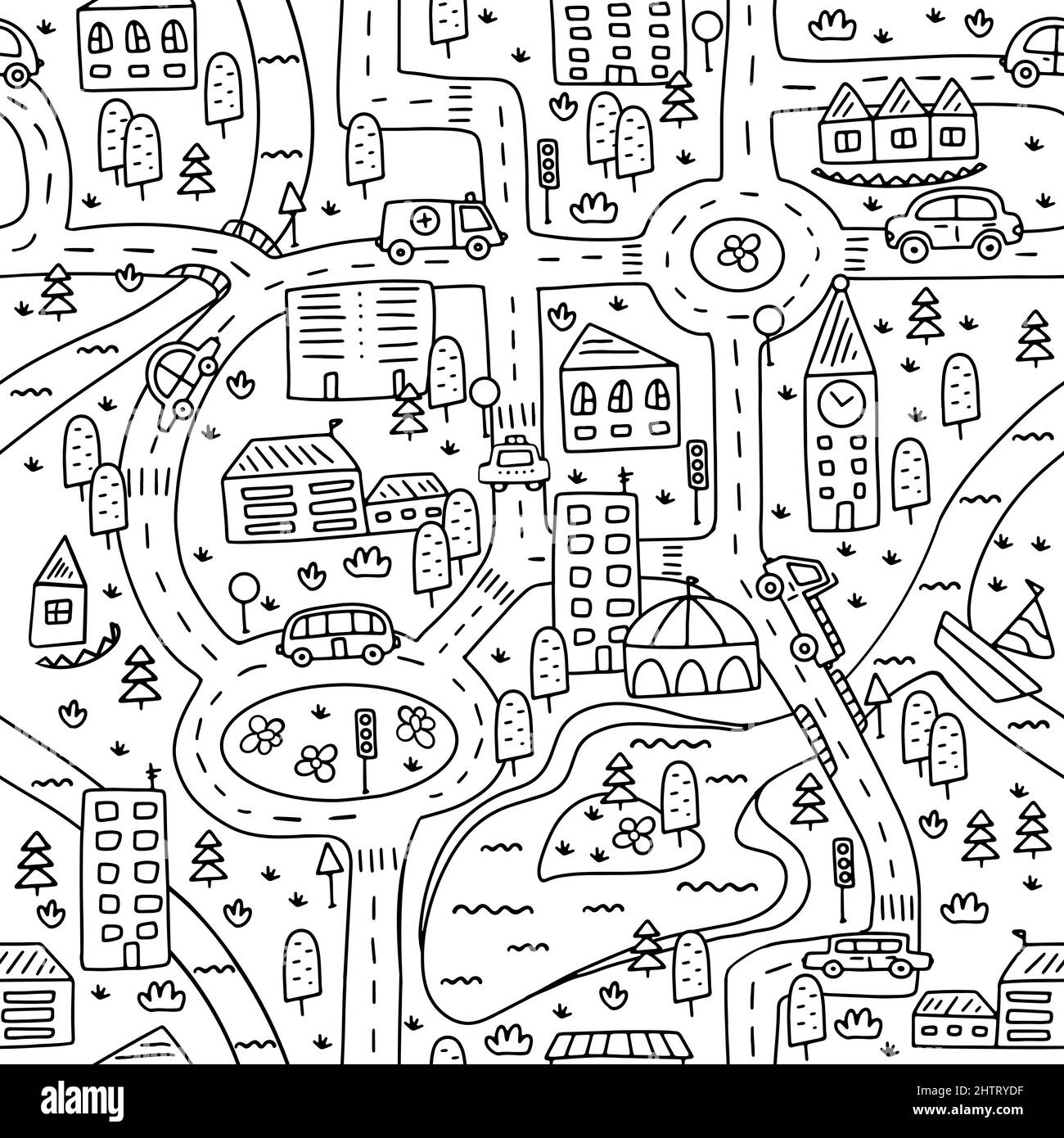 Child drawing map black and white stock photos images