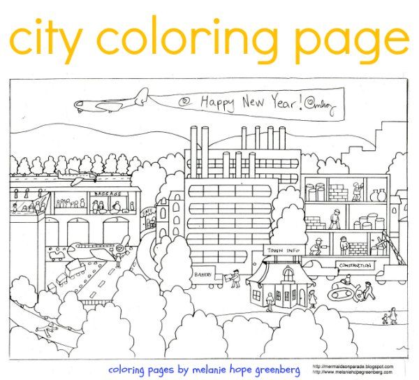 Adorable city coloring pages for pretend playscape coloring pages homeschool map coloring books