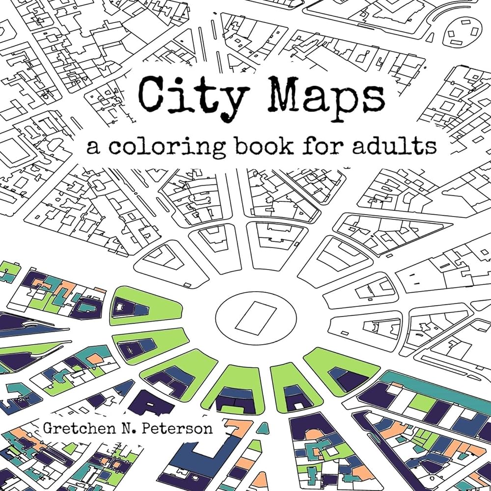 City maps a coloring book for adults peterson gretchen n books