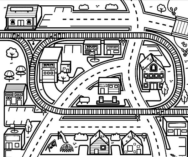 Train coloring pages maps for kids airplane coloring pages