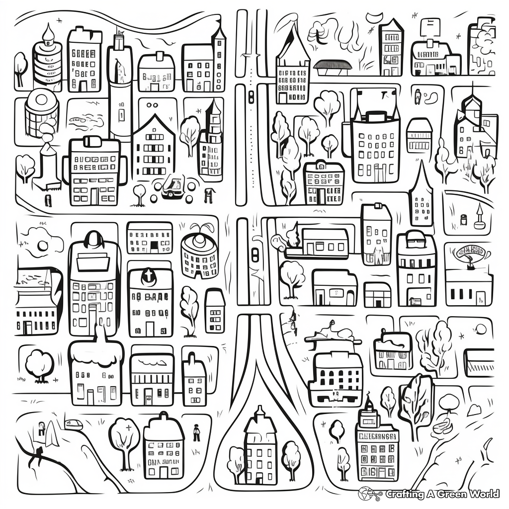 Map coloring pages