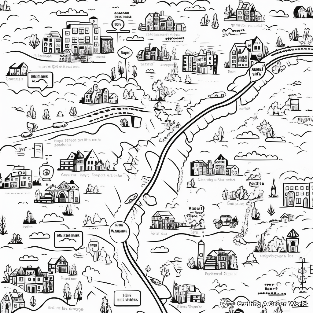 Map coloring pages