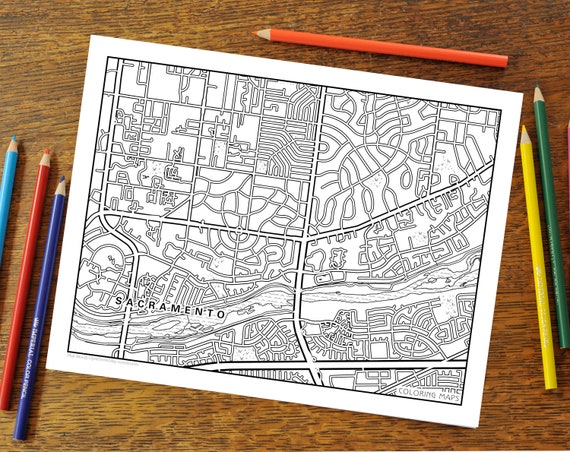 Pack sacramento street map coloring pages download now