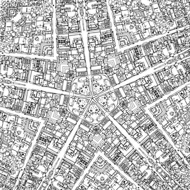 Fantastic cities a coloring book of real and imagined cities from around the world fantastic cities coloring book coloring books adult coloring pages