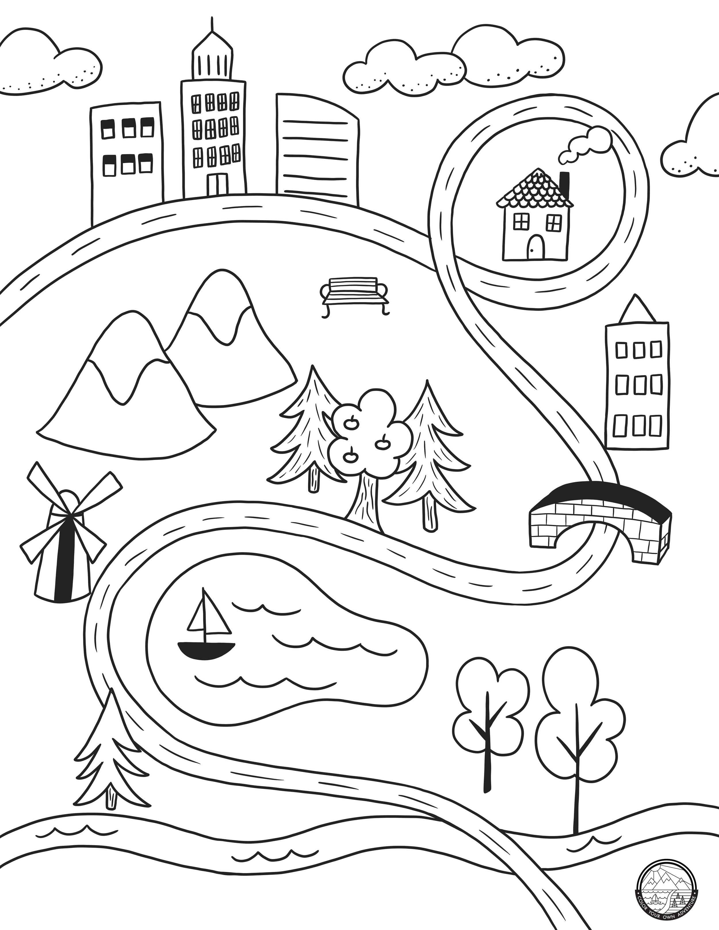 Coloring pages â color your own adventure