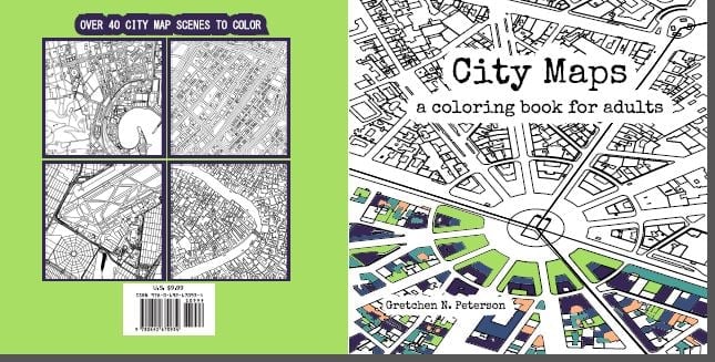 Color maps to your hearts content with this city maps coloring book