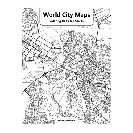 World city maps coloring book for adult shop today get it tomorrow