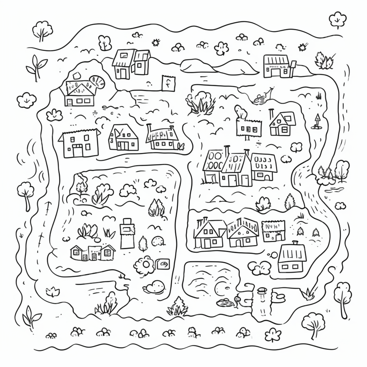 Town map coloring page town drawing ring drawing color drawing png transparent image and clipart for free download