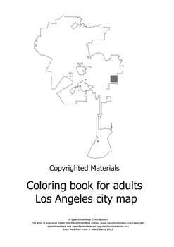 Los angeles city map coloring pages