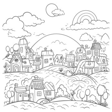 Town map coloring page town drawing ring drawing color drawing png transparent image and clipart for free download