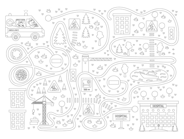 Map coloring vectors illustrations for free download