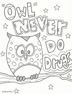 Red ribbon week coloring pages and printables