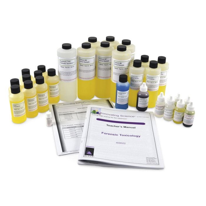 Forensic toxicology lab activity kit