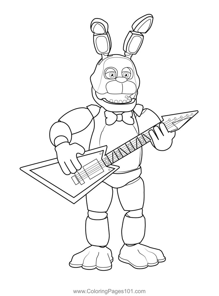 Bonnie the rabbit fnaf fnaf coloring pages coloring pages fnaf