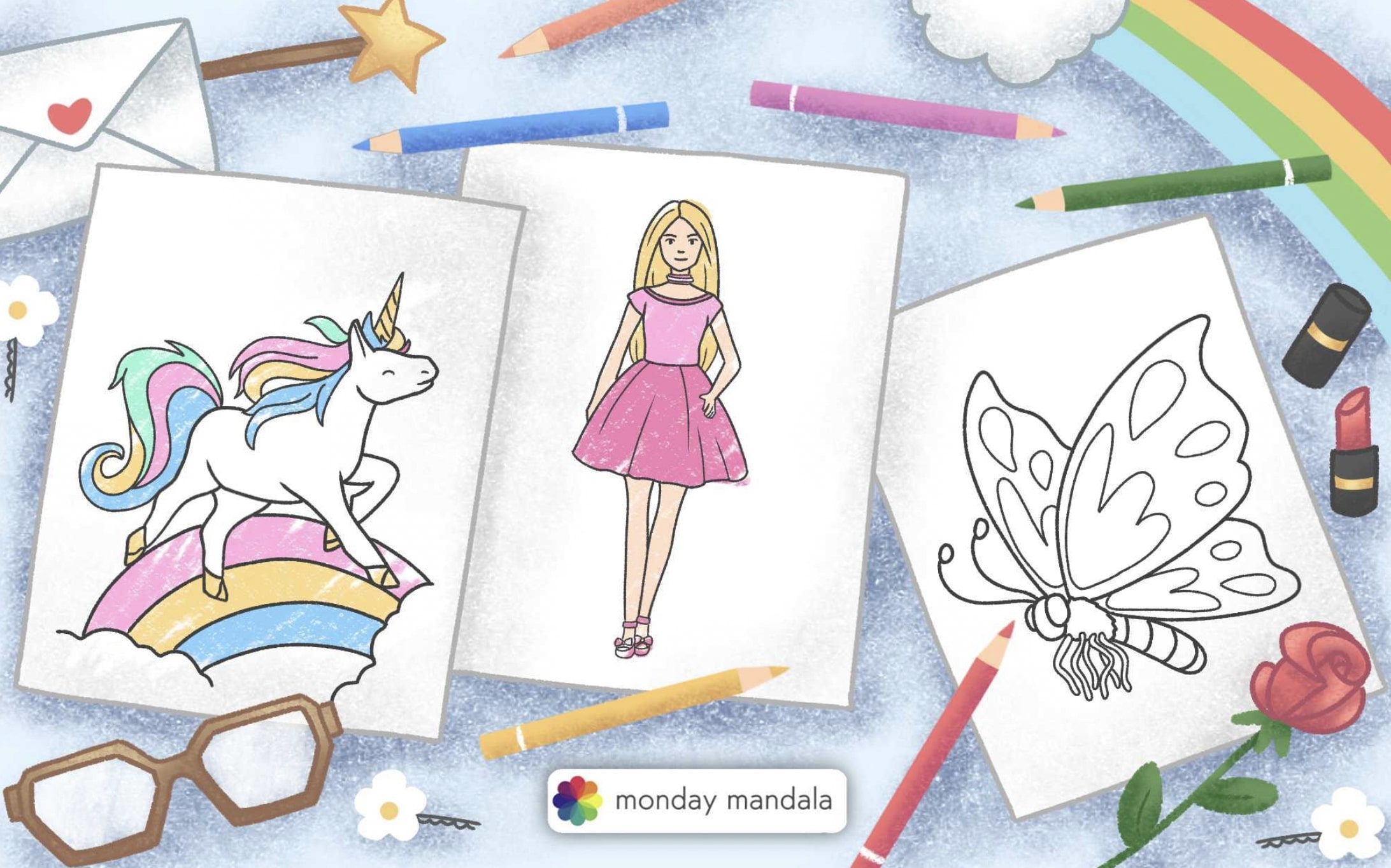 Coloring pages for girls free pdf printables