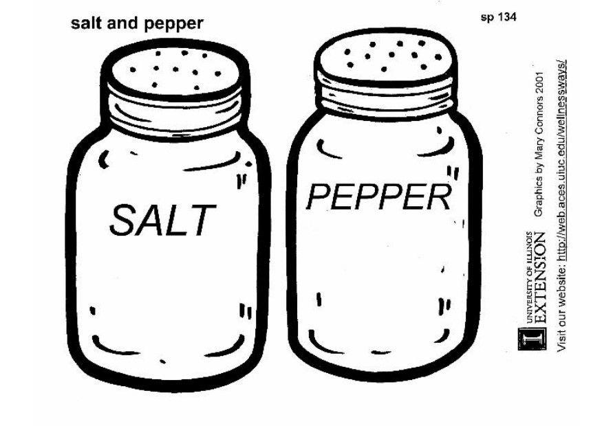 Coloring page salt and pepper