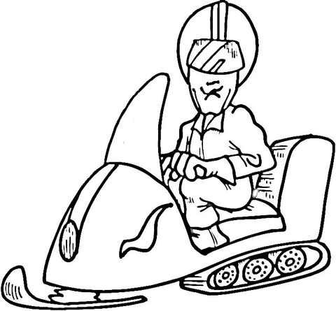 Snowmobile coloring page free printable coloring pages