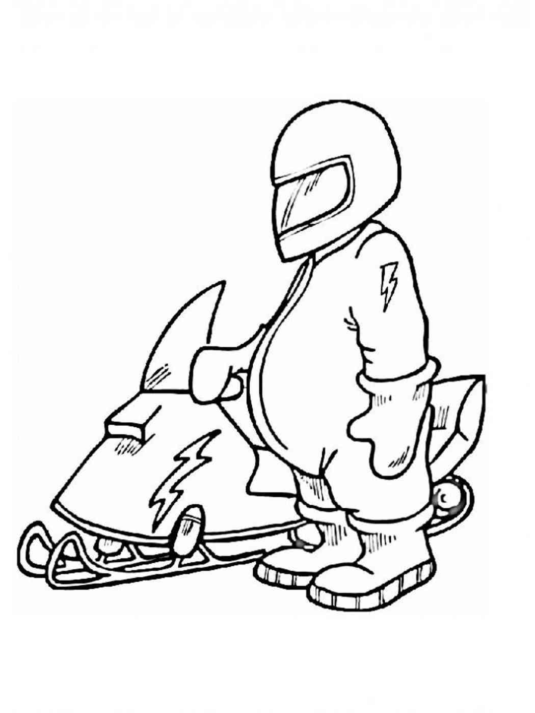 Snowmobile coloring pages