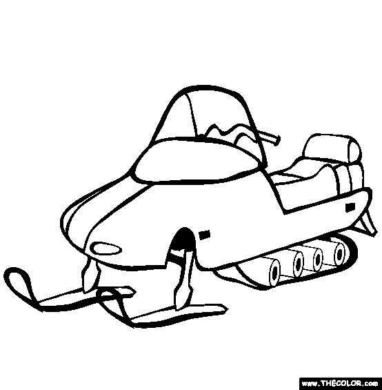 Snowobile coloring page free snowobile online coloring