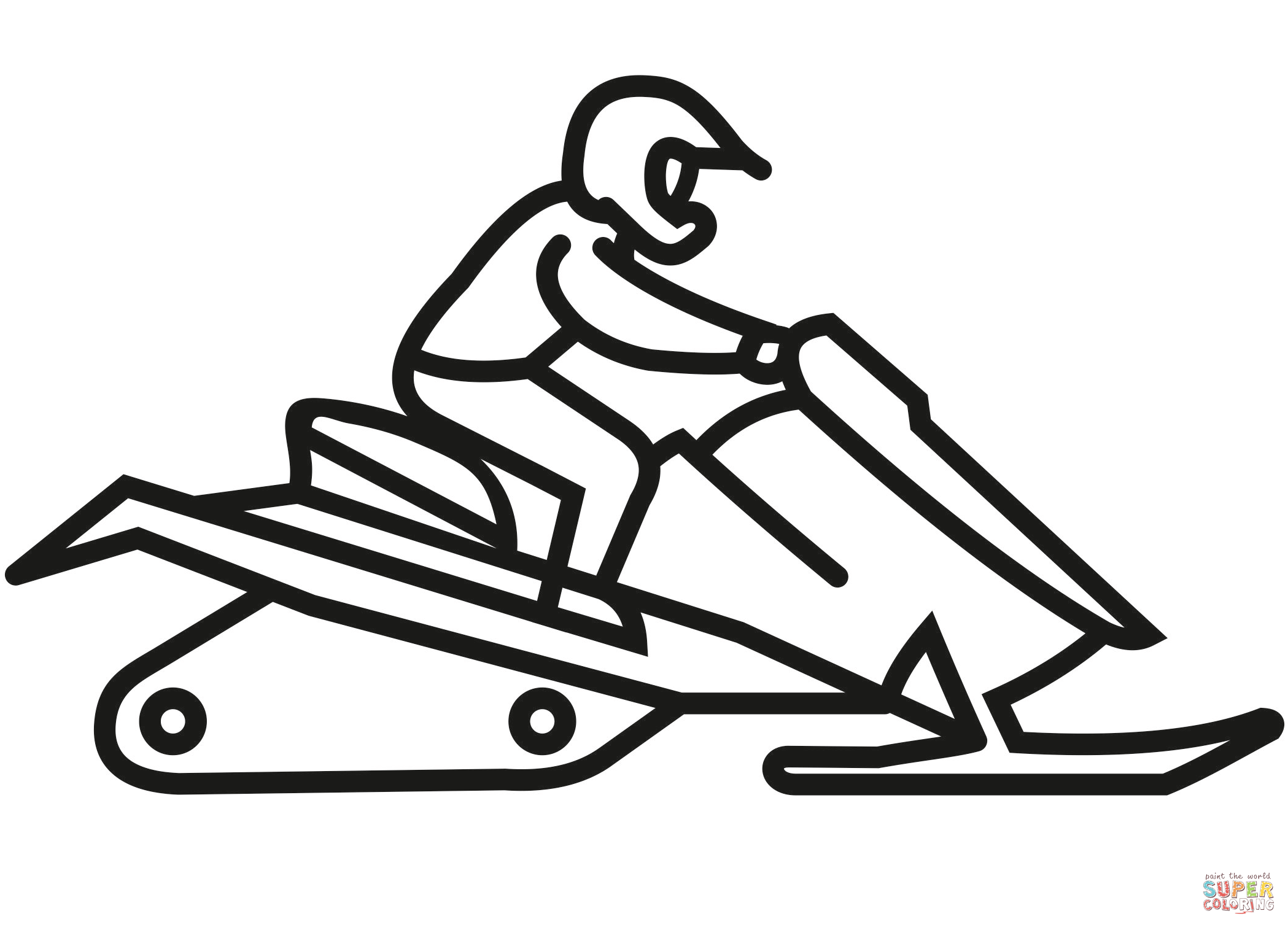 Snowmobile coloring page free printable coloring pages