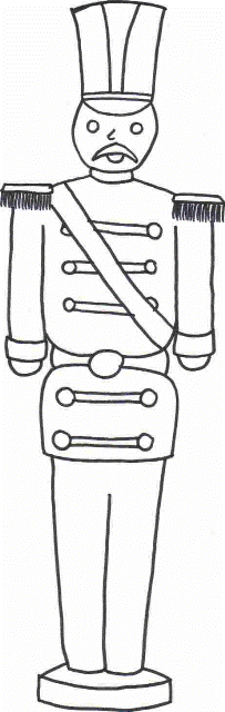 Printable toy soldier coloring sheet