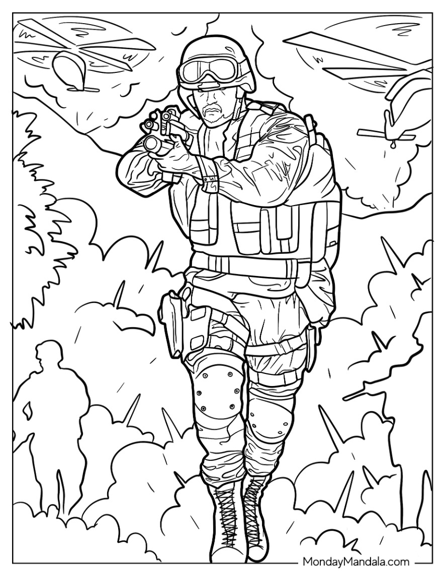 Call of duty coloring pages free pdf printables