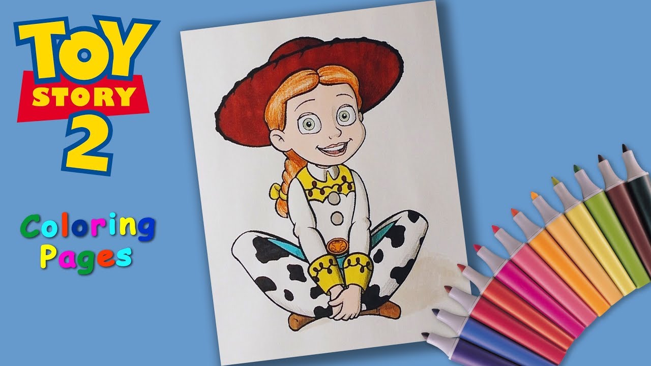 How to coloring jessie toystory coloringbook jessie coloring pages forkids