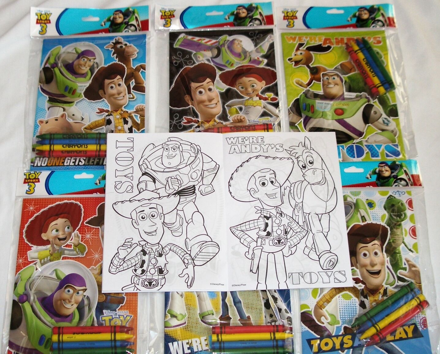 Toy story disney pixar coloring book crayon set child party bag fillers