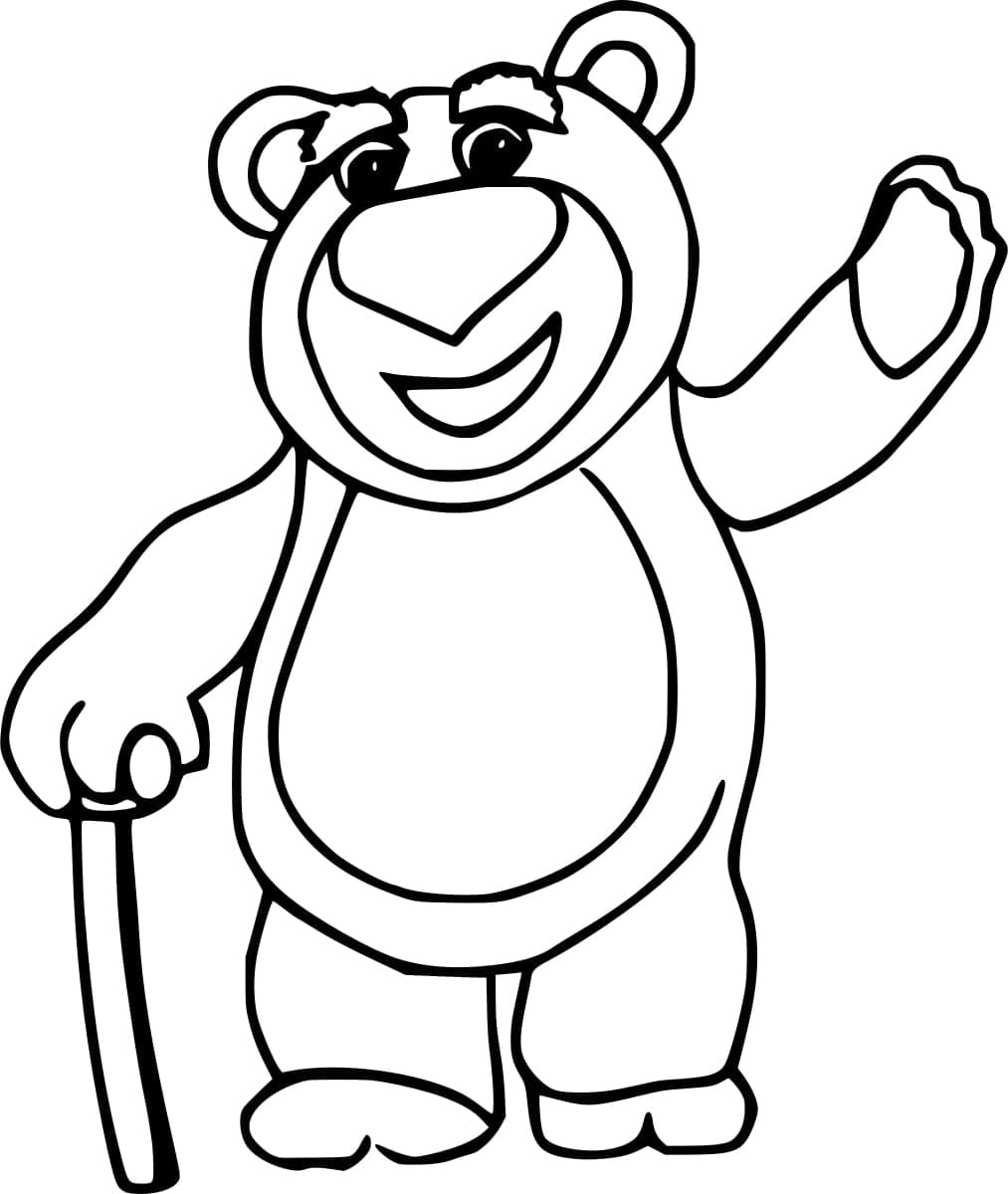 Disney toy story lotso bear coloring page