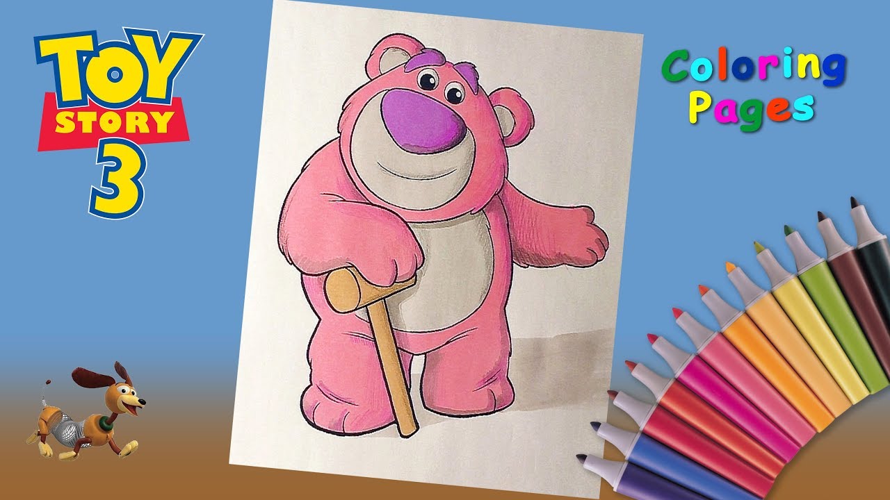 Coloring bear lotso fro toy story toy story coloring pages for kids