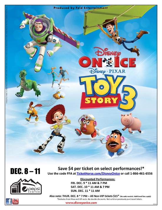 Disney on ice presents toy story coloring page