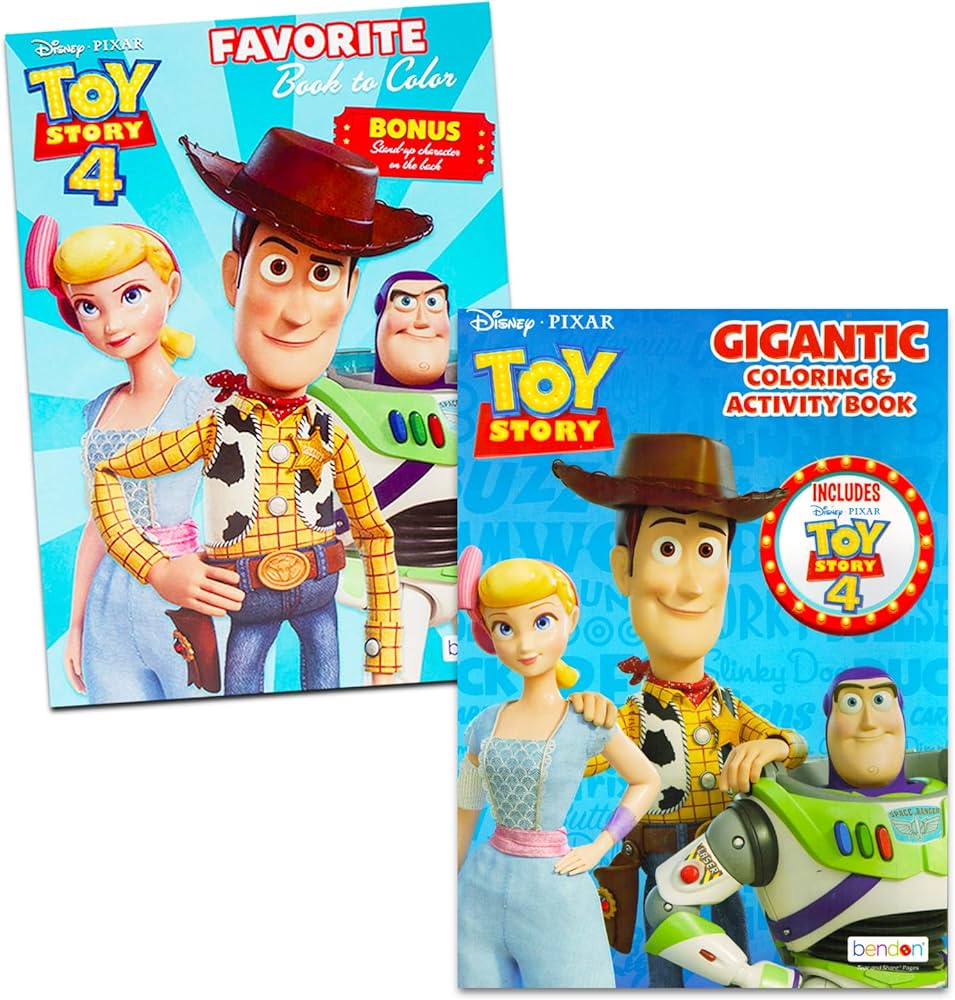 Toy story coloring and activity book set for kids