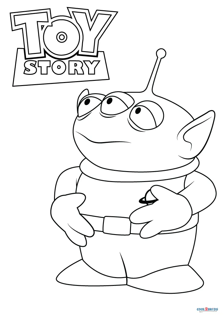 Free printable toy story alien coloring pages for kids