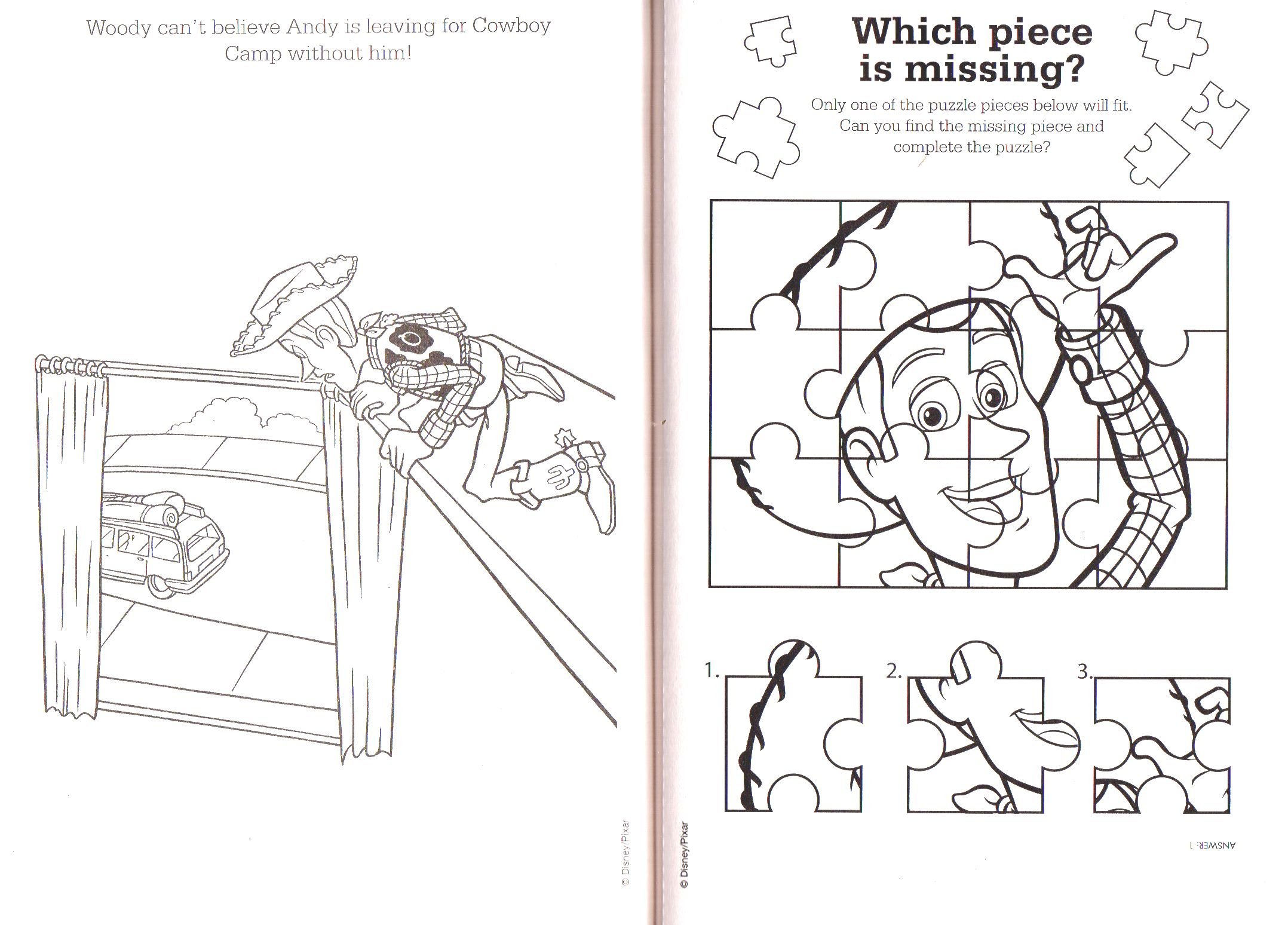 Disney toy story jumbo coloring activity book