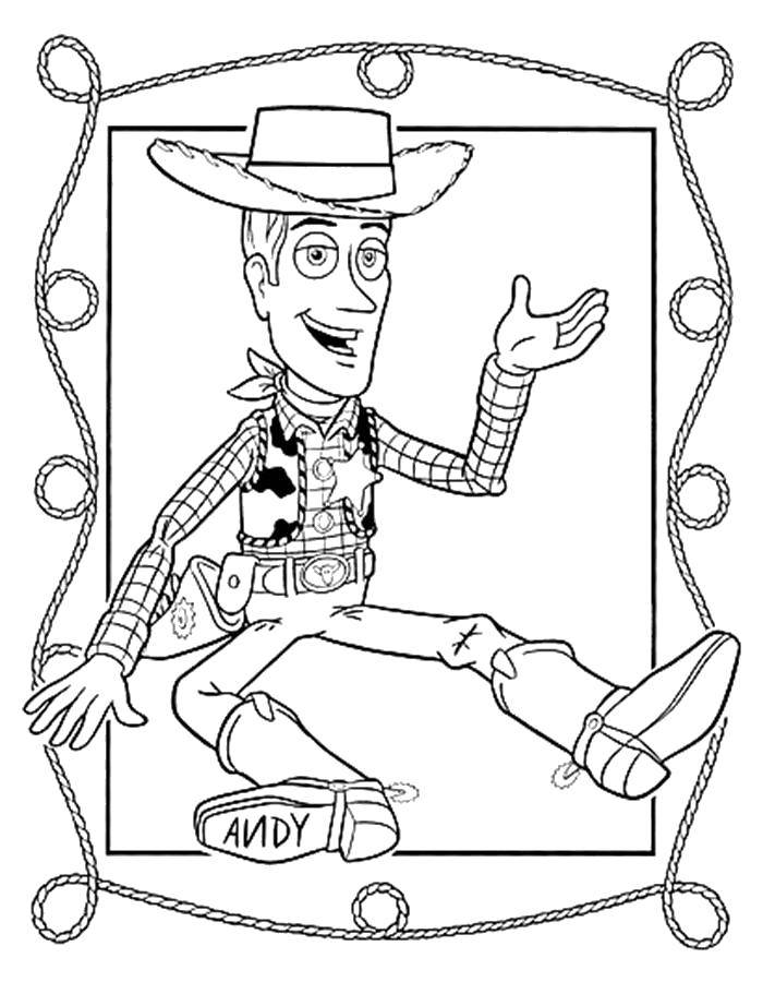 Online coloring pages coloring page sheriff woody toy story download print coloring page