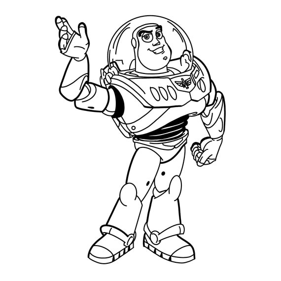 Buzz lightyear toy story digital files svgpngpdfjpeg kids coloring pages