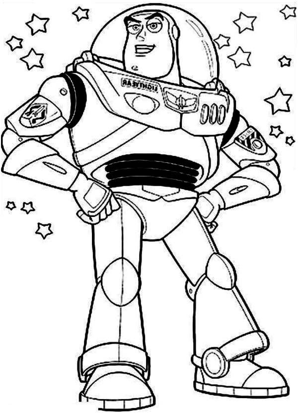 First introduction of buzz lightyear in toy story coloring page