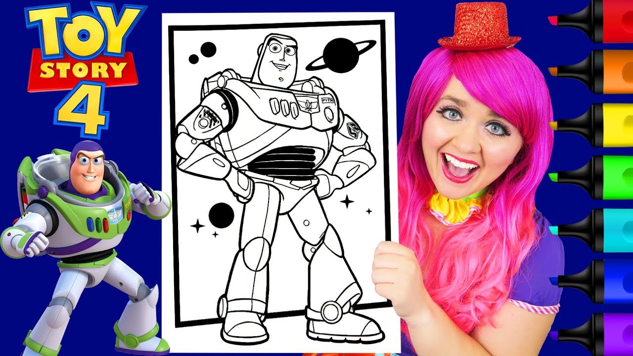 Coloring toy story buzz lightyear disney pixar coloring page prisacolor arkers kii the clown