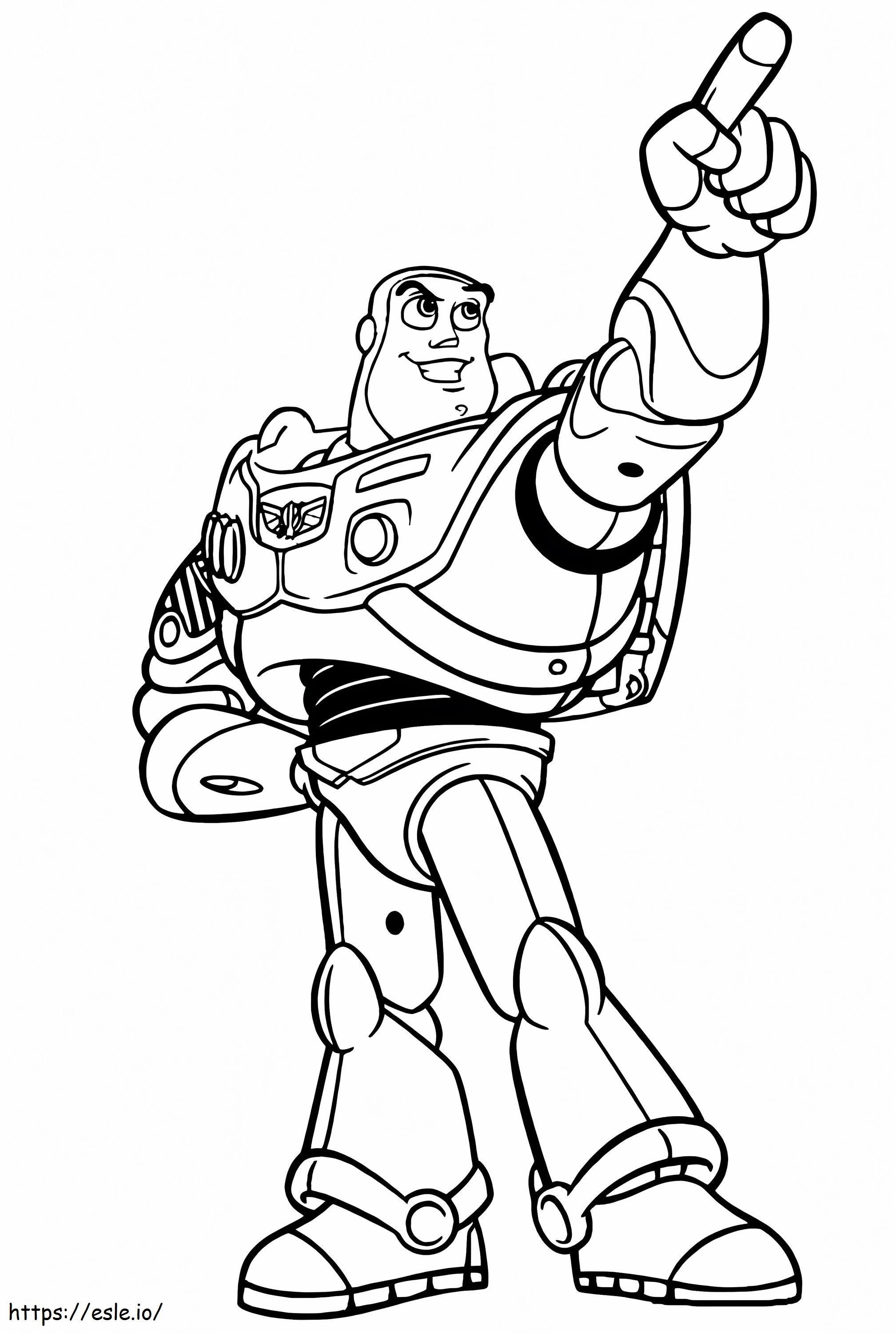 Buzz lightyear pointing hand coloring page