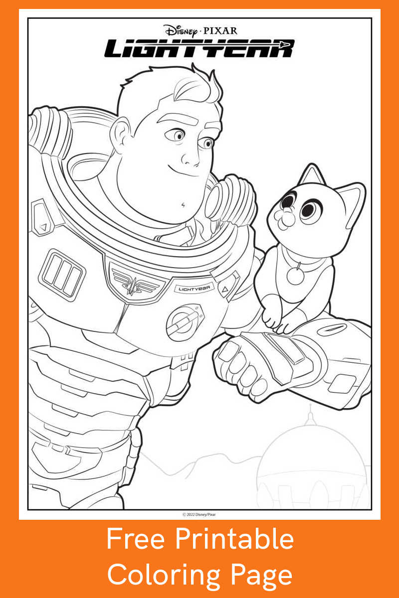 Free lightyear buzz sox coloring page