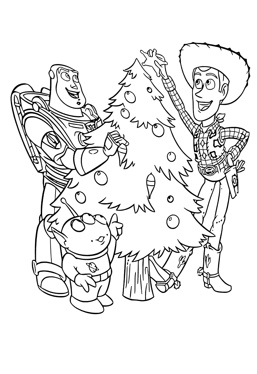 Free printable christmas toy story coloring page sheet and picture for adults and kids girls and boys