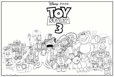 Updated toy story coloring pages
