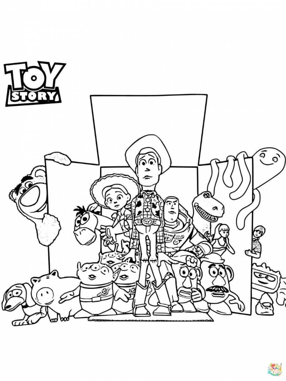 Explore the world of toy story with free coloring pages